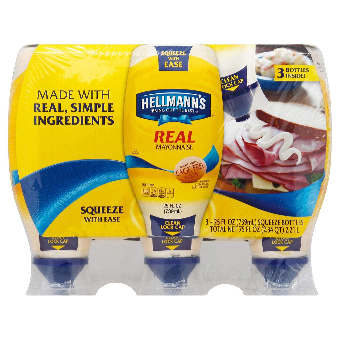 HELLMANNS Squeeze Mayo (25 Ounce, 3 Count)