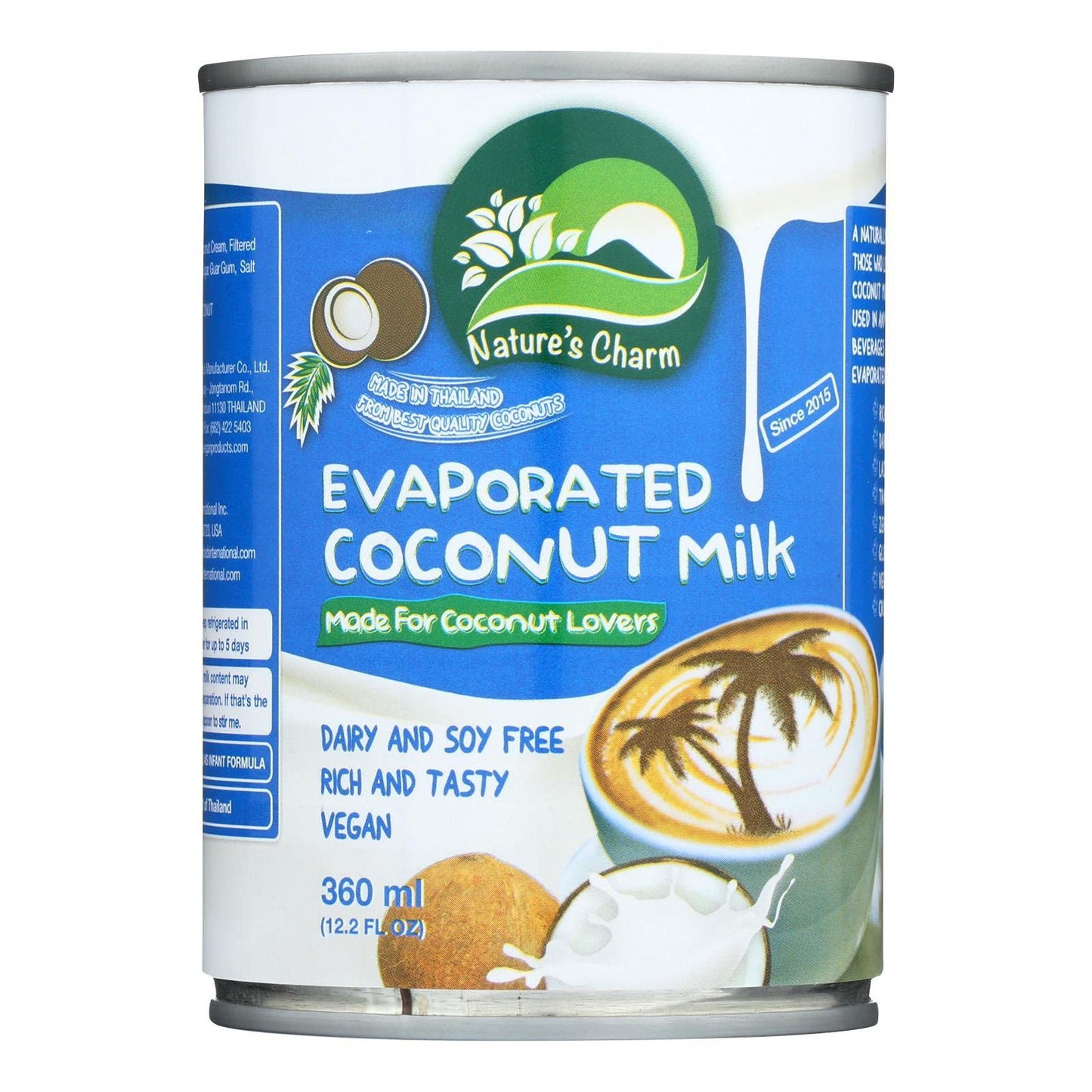 Natures Charm Evaporated Coconut Milk 12.2Oz (Pack Of 6)