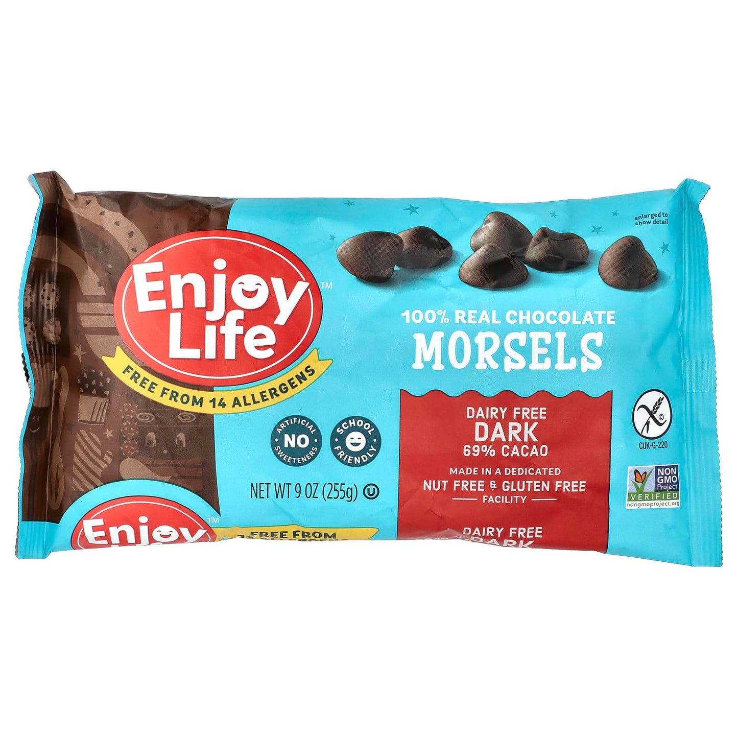 Enjoy Life Morsels Dark Chocolate, 9 Oz, Pack of 5