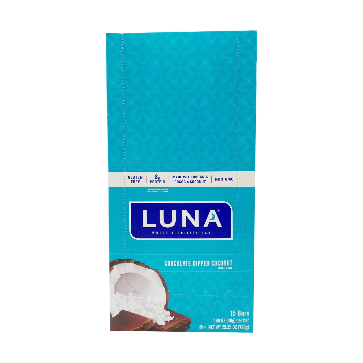 Clif, Bar Luna Chocolate Dipped Coconut, 1.69 Ounce, 15 Pack