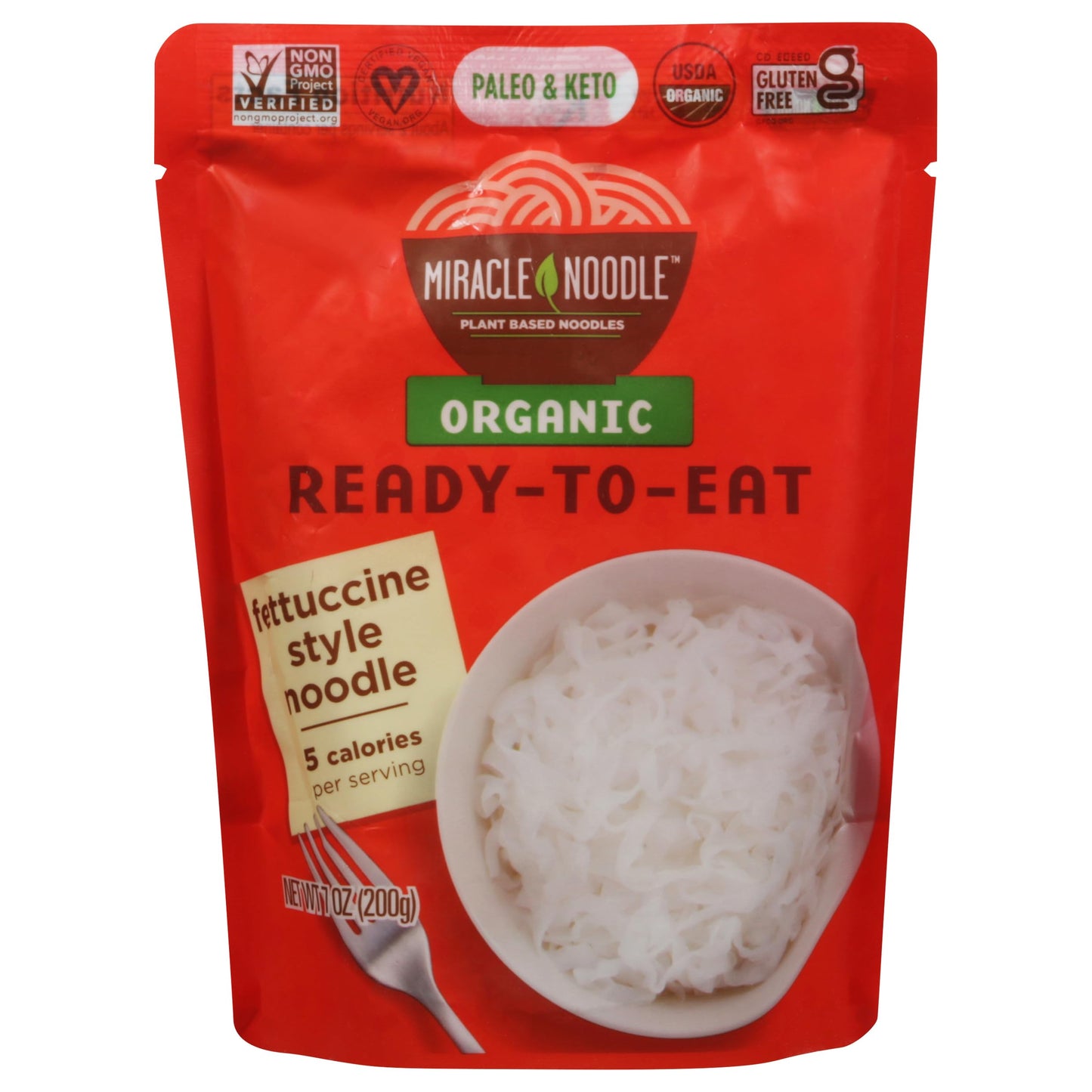 Effectivenoodle Organic Plant Based Fettuccine Noodles 7 Oz