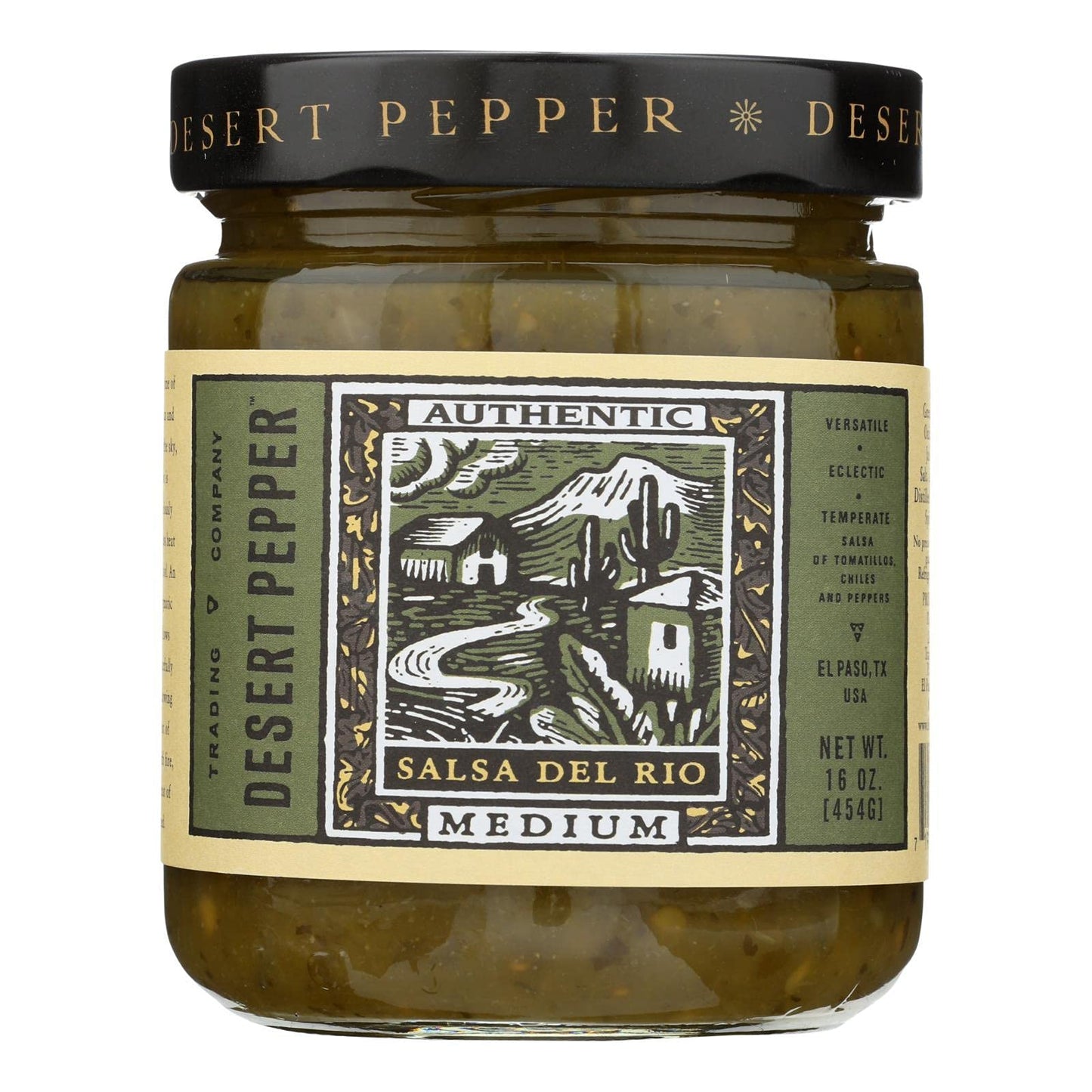 Desert Pepper Medium Salsa Del Rio Salsa, 16 Ounce - 6 per case.