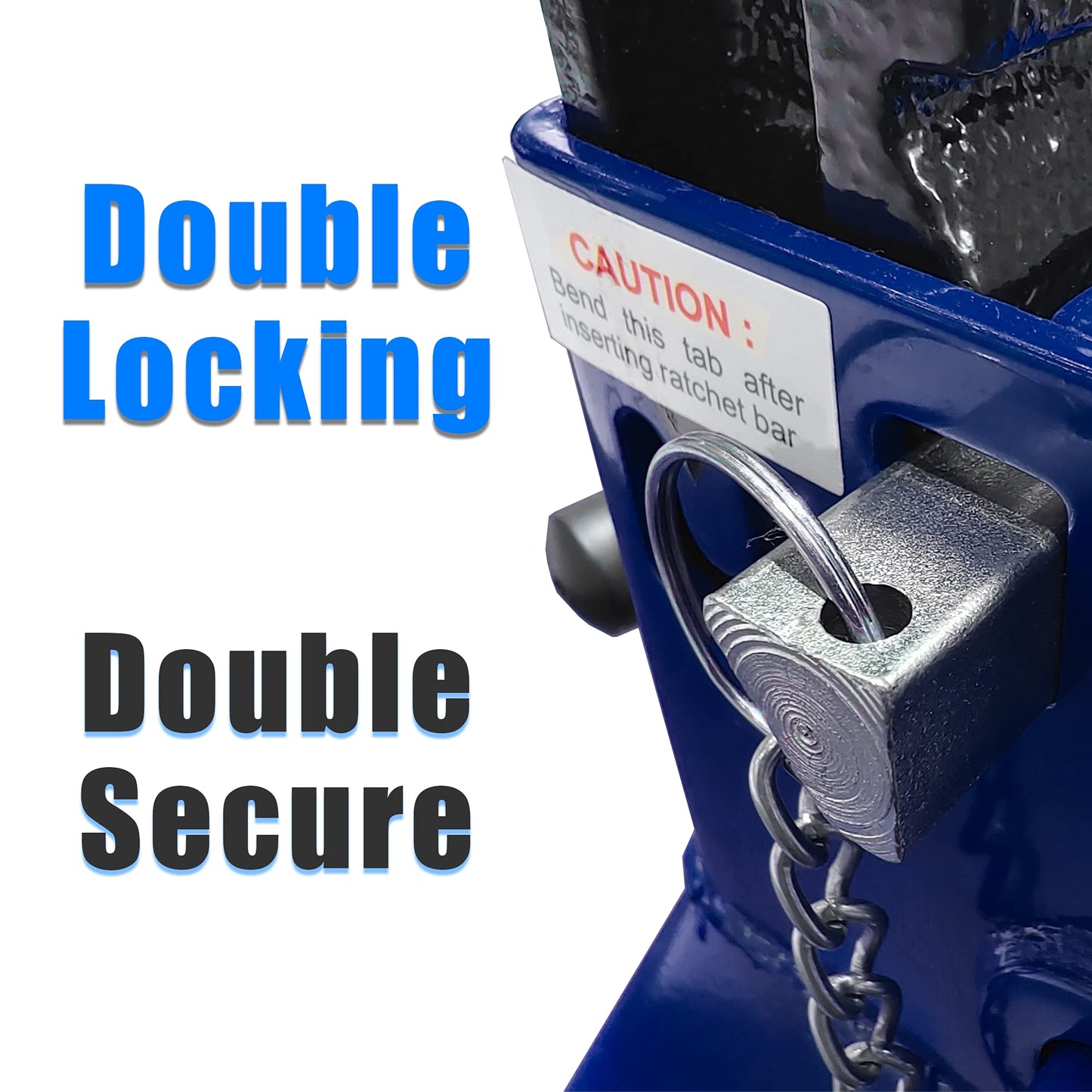 Tce 3 Ton (6,000 Lbs) Capacity Double Locking Steel Jack Stands, 2 Pack, Blue, At43002Au