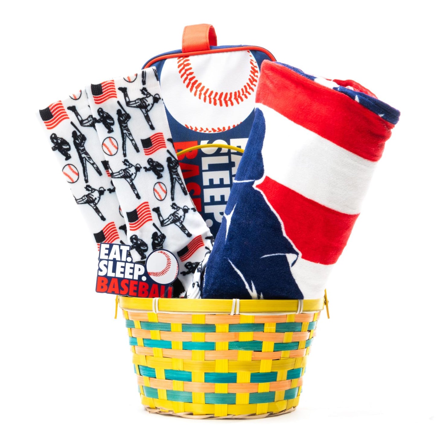 Chalktalksports Baseball Easter Basket | Prefilled Sports Easter Basket | Sock Size Small