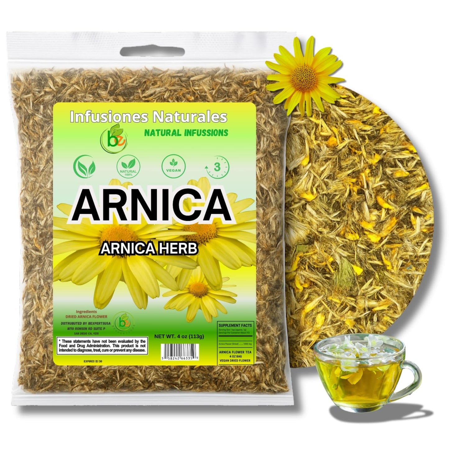 Arnica Flower Tea 4Oz | Te Flor De Arnica 4Oz