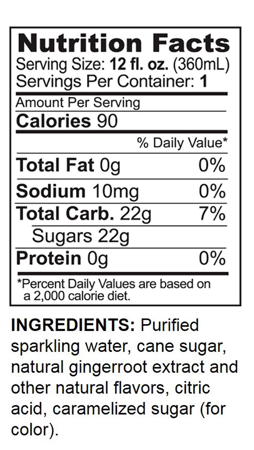 GuS Soda Extra Dry Ginger Ale, 12 oz, 24 Glass Bottles