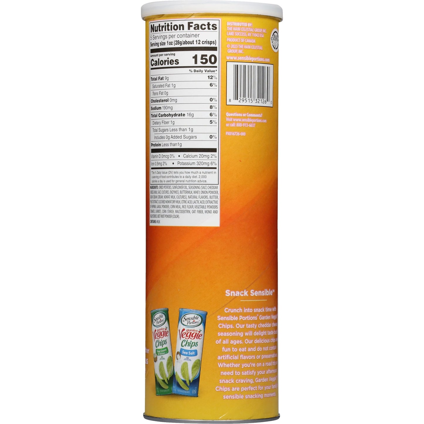 Sensible Portions Chip Garden Veggie Cheddar, 5 Oz