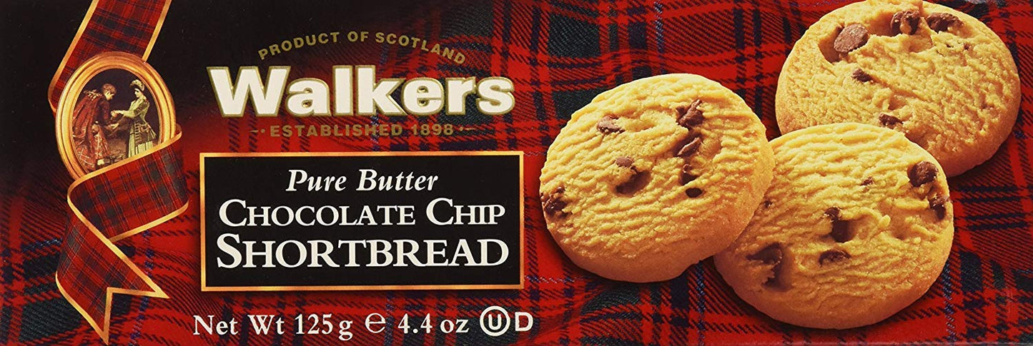 Walkers Shortbread Chocolate Chip Shortbread Cookies, 4.4 Ounce Box