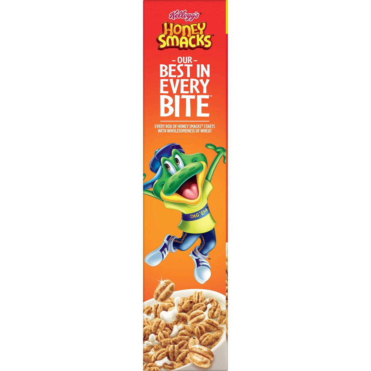 Kelloggs Honey Smacks Breakfast Cereal, Made with Whole Grain, Kids Snacks, Large Size, Original, 15.3oz Box (1 Box)