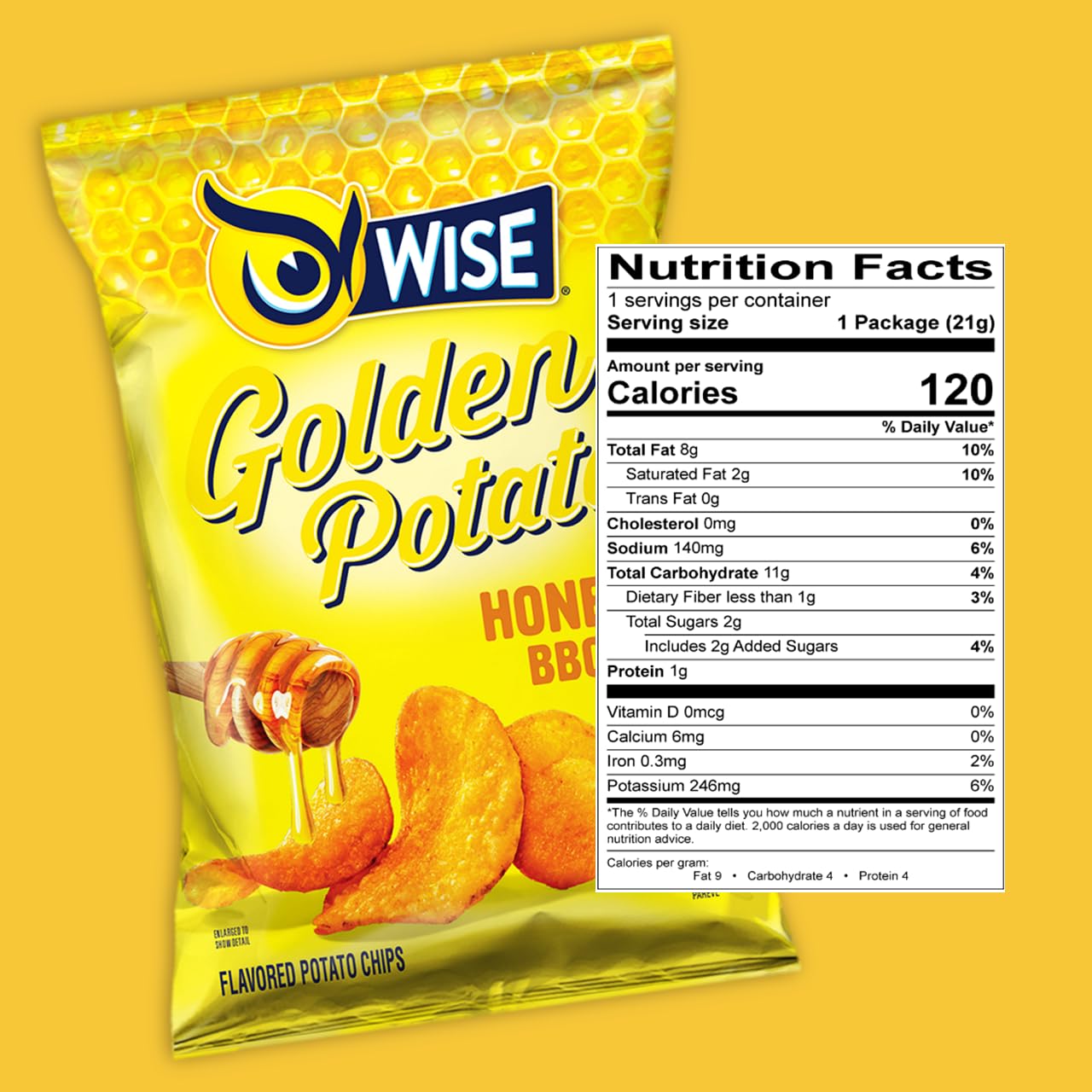 Wise Snacks Potato Chips Honey Bbq .75 Ounce (40 Count)