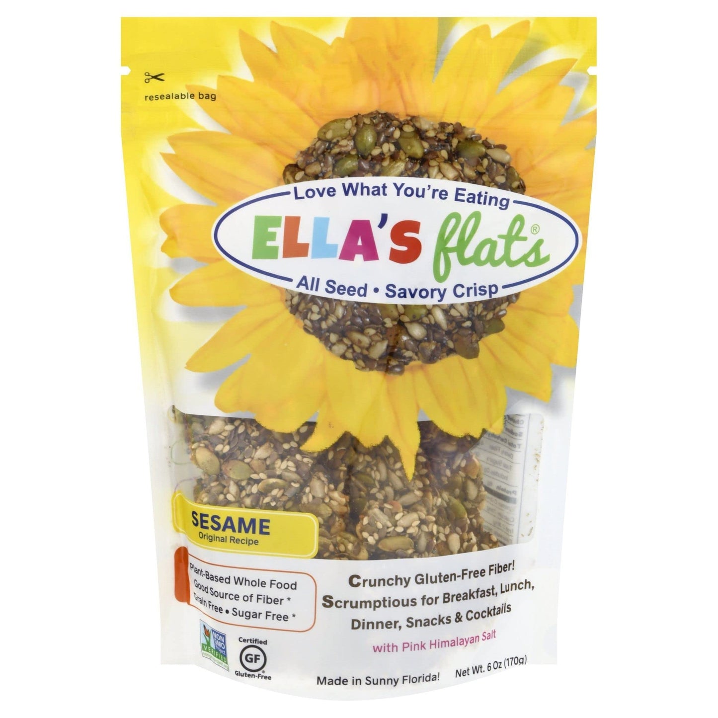 ELLAS FLATS CRISP SESAME ( 6 X 6 OZ )