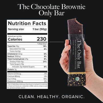 Truvani Plant Based Snack Bars | Chocolate Brownie 4 Pack | 7g Protein | USDA Organic and Vegan | The Only Bar | Dairy, Soy, and