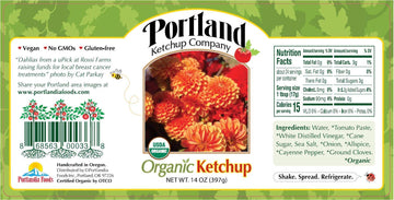 Portland Organic Ketchup Gift Box by Portlandia Foods (14 fl oz - pack of 3) Naturally Gluten-free, Vegan, non-GMO, USDA Organic