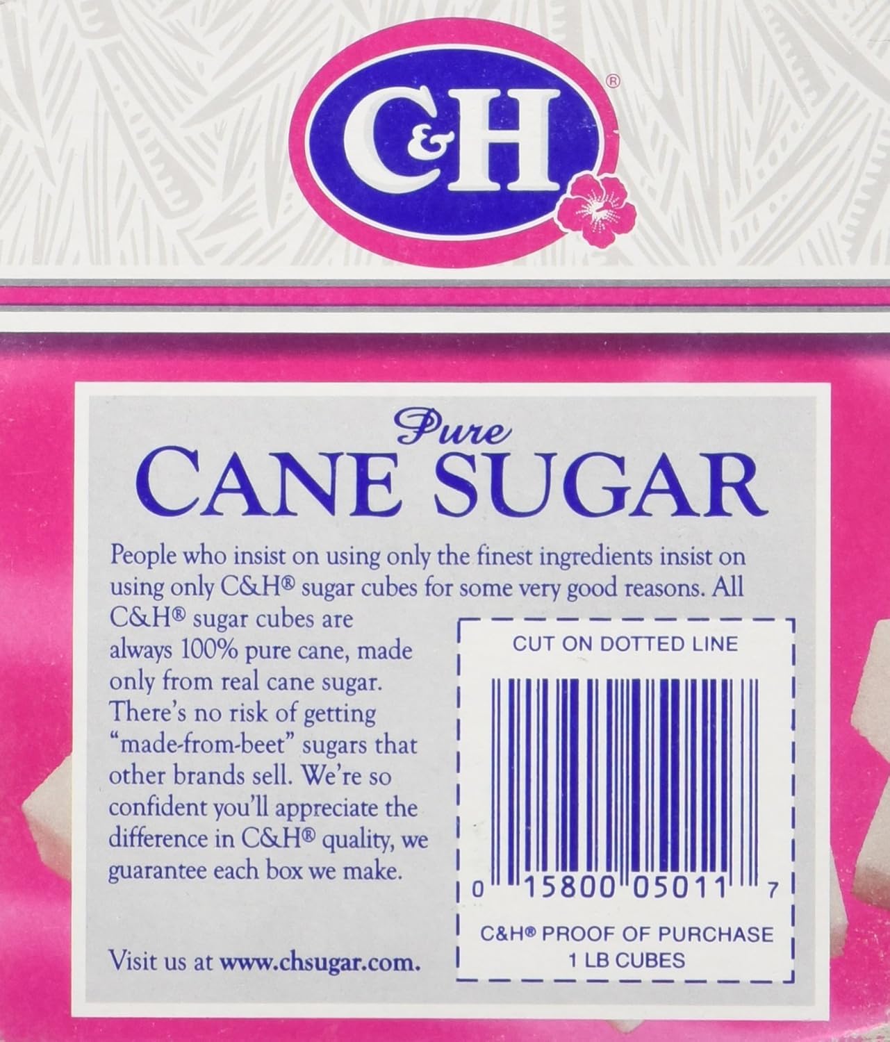 C&H Pure Cane, White Sugar Cube, 1 lb Pack of 1