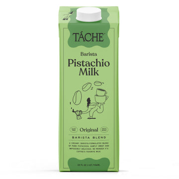 T che Pistachio Milk - Plant Based Nut Milk & Pistachio Creamer - Rich, Smooth, Barista Blend, Lightly Sweetened, Non Dairy Cre