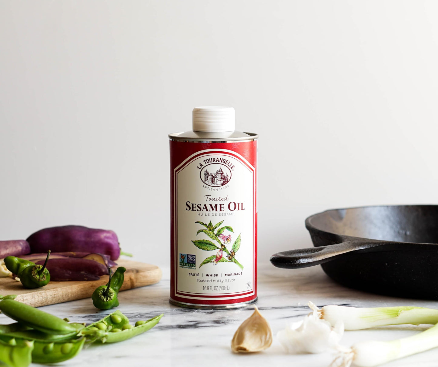 La Tourangelle, Toasted Sesame Oil, Great for Cooking, Add to Noodles, Stir-Fry, Vegetables, Vinaigrettes, and Marinades, 8.45 f