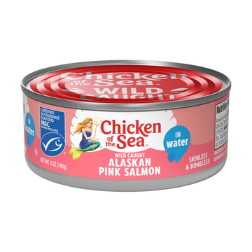 Chicken of the Sea Alaskan Pink Salmon, Wild Caught, Skinless & Boneless, 5 oz Cans (Pack of 12)