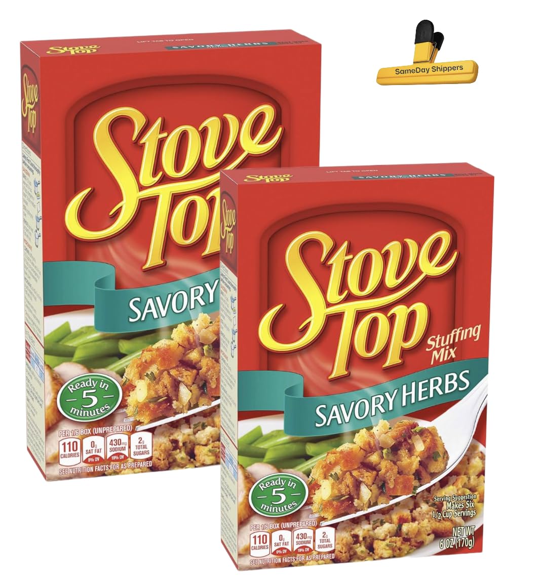STOVE TOP (2 PACK SAVORY HERBS) Mix Side Dish, 6 oz Box
