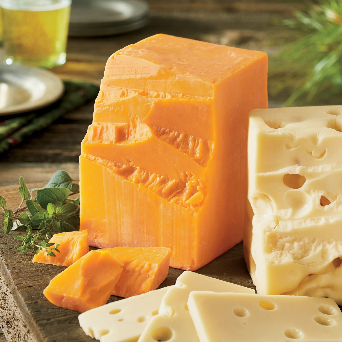 The Wisconsin Cheeseman Aged Sharp Cheddar Cheese Block - Gourmet Snack, 1 lb.