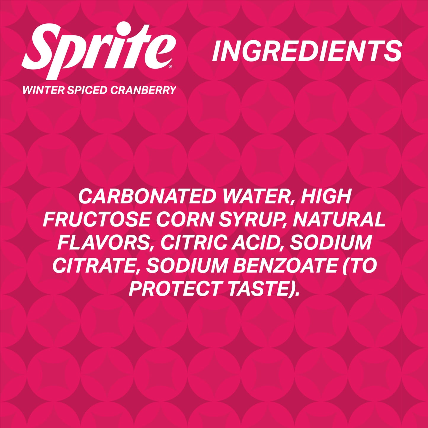 Sprite Winter Spiced Cranberry Soda Soft Drink Fridge Pack 7.5 fl oz Mini Cans 10 Pack