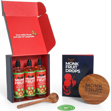Monk Fruit Extract (6 Drops = 1 Tsp of Sugar) Zero Calories Non-GMO No Fillers - Liquid Monk Fruit Sweetener No Erythritol by Transparency Foods NEW FORMULA (10.2 oz 999 servings)