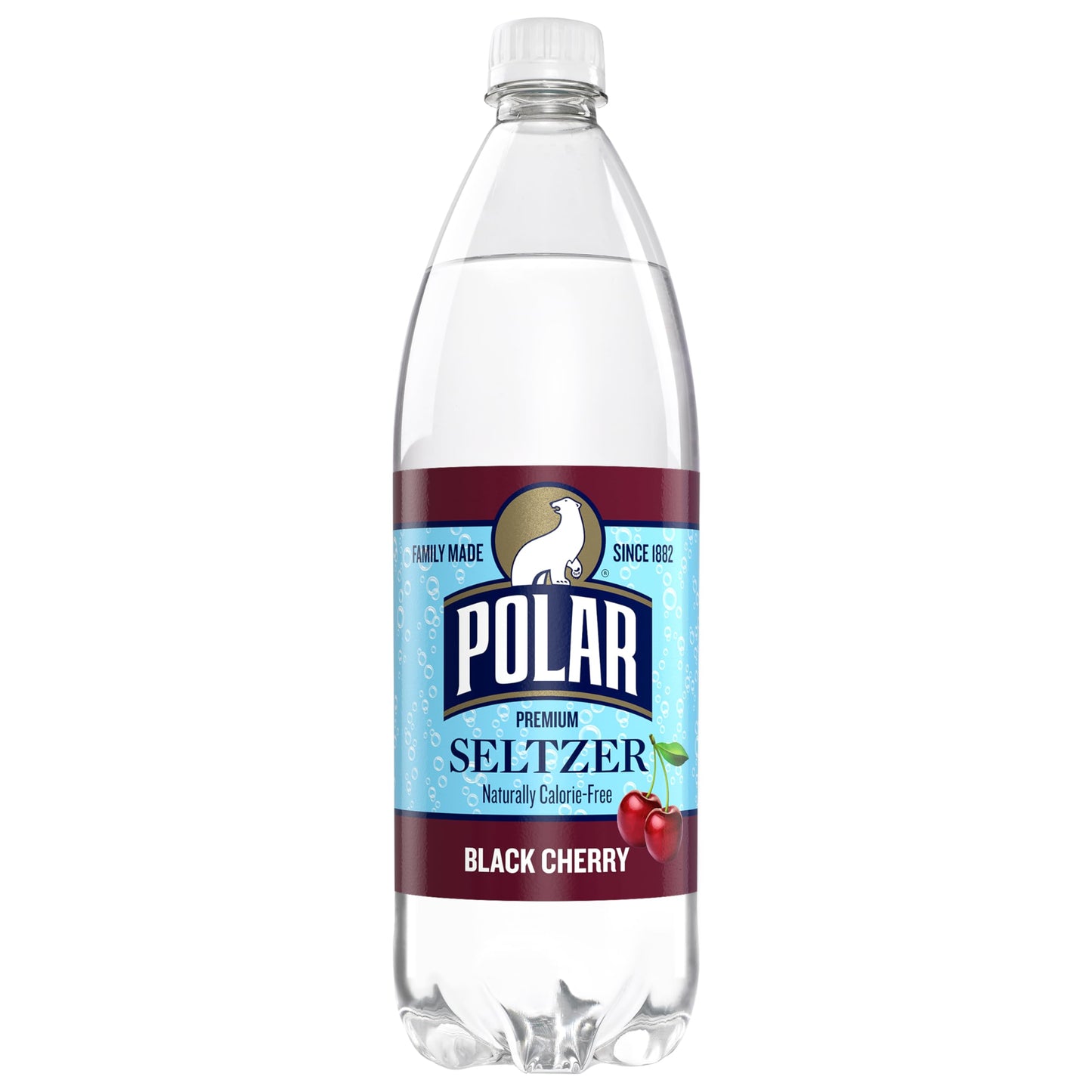 Polar Beverages Seltzer, Black Cherry, 33.8 Fluid Ounce (Pack of 12)