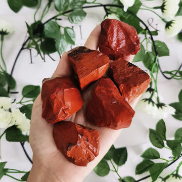 Zhiyuxi 2'' Red Jasper Crystals Raw Crystals Bulk Red Rock Crystals And Stones Large Crystals Jasper Stone Huge Rocks For Tumbli