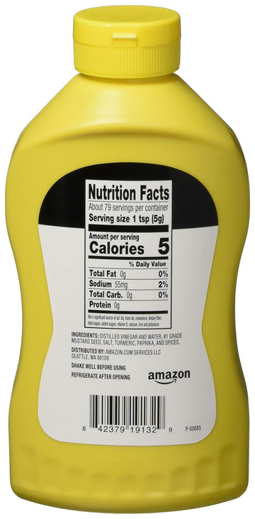 Happy Belly Yellow Mustard, Kosher, 14 Ounce, Pack of 1