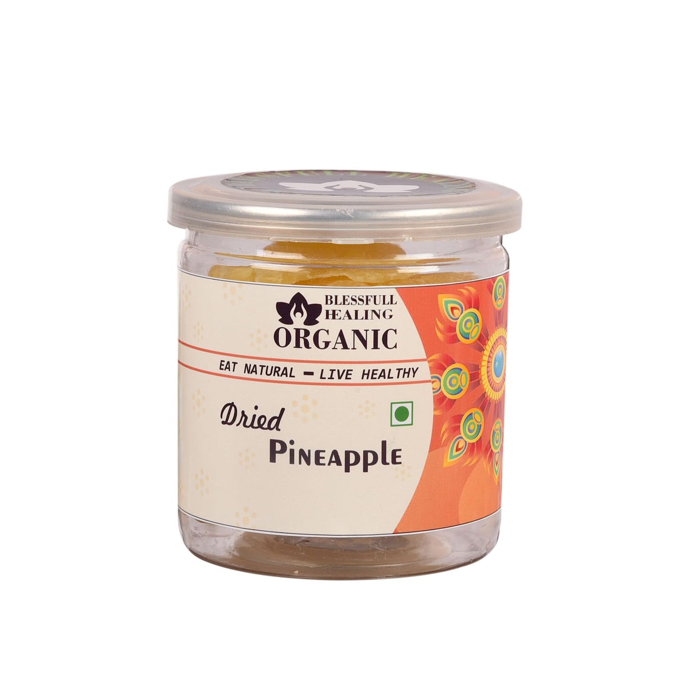Blessfull Healing Organic Dried Pineapple 300 Gram Airtight Container
