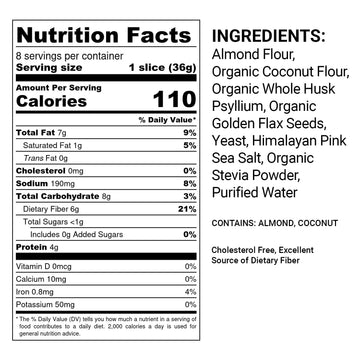 Yez! Artisan Golden Flax Keto Bread - Clean Keto, Paleo, Vegan - Lectin Free, Low Carb, Gluten Free, Wheat Free, Grain Free, Soy