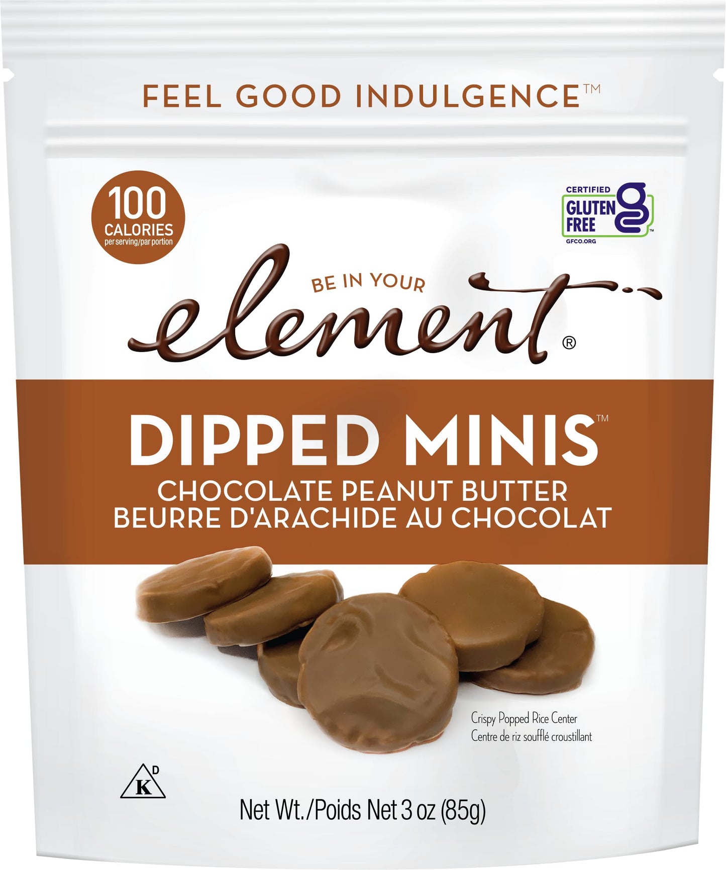 Element Chocolate Peanut Butter Dipped Minis, 3 OZ