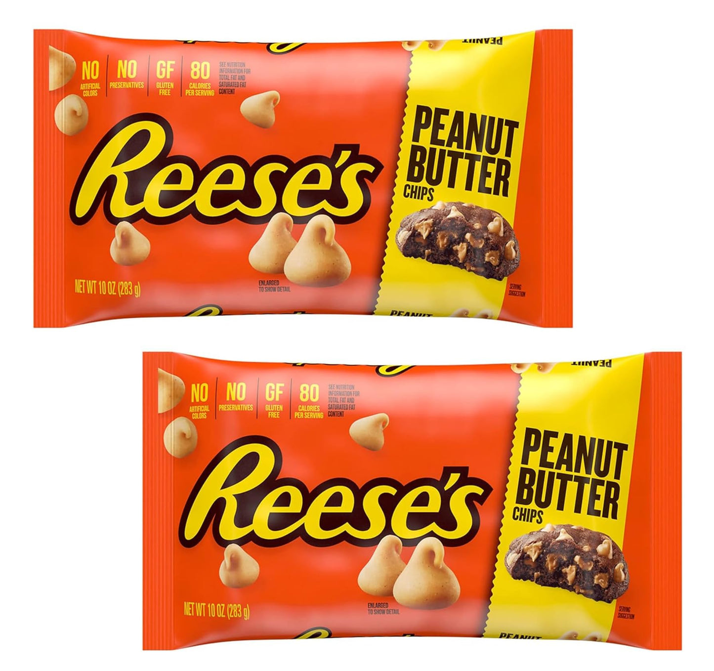 Reeses Peanut Butter Baking Chips - Pack of 2 - Classic Taste with a Twist - Great for Baking or Snacking on - Create Delicious