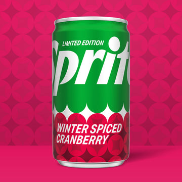 Sprite Winter Spiced Cranberry Soda Soft Drink Fridge Pack 7.5 fl oz Mini Cans 10 Pack