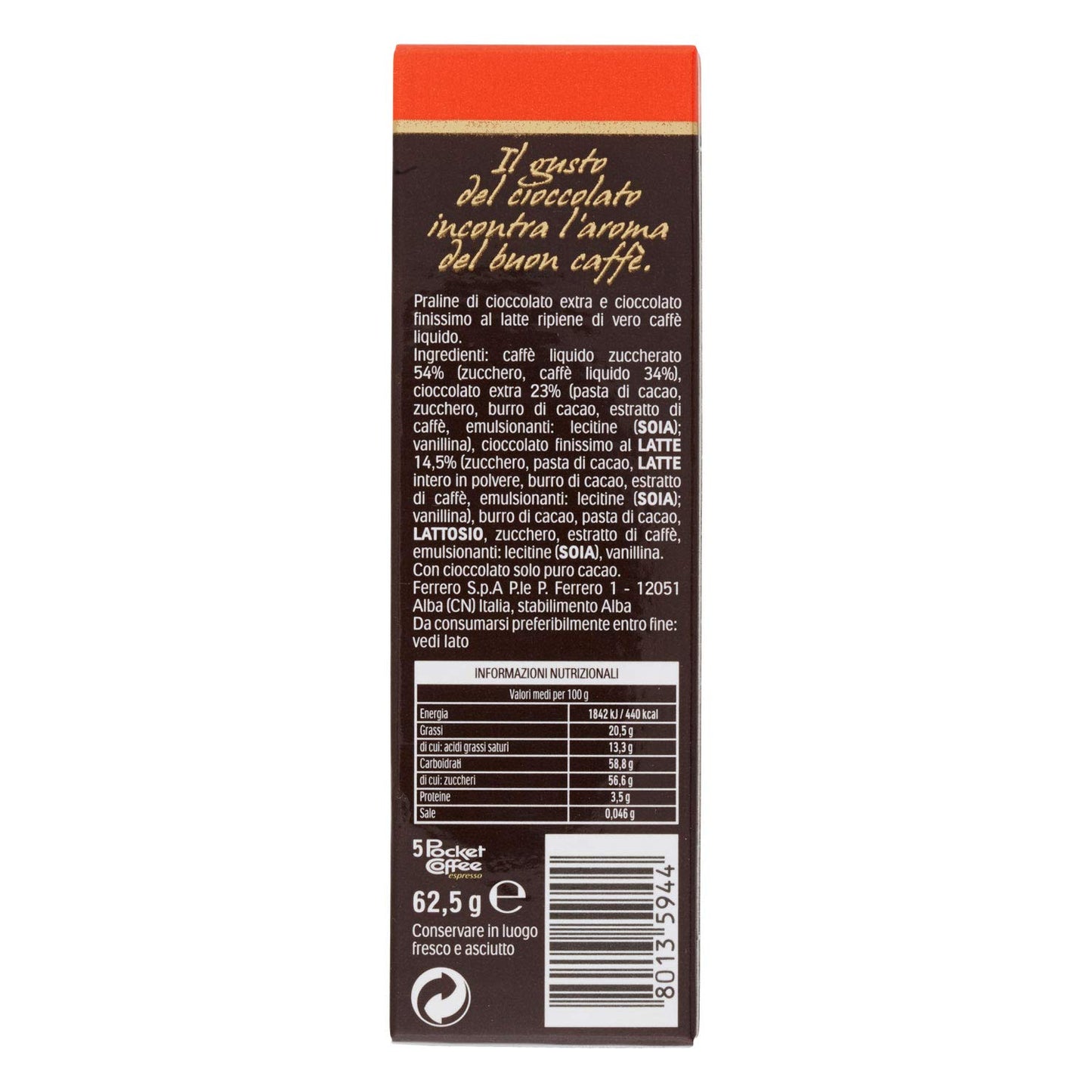 Ferrero Pocket Coffee - Coffee Candy - Pack of 5 (0.44 Ounce)