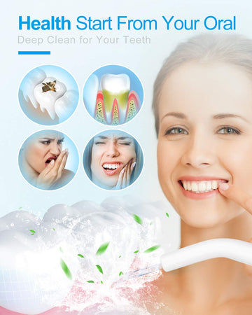 Cordless Water Flosser Teeth Cleaner, Nicefeel 300Ml 2 Tip Cases Portable And Usb Rechargeable Oral Irrigator For Travel, Ipx7 W