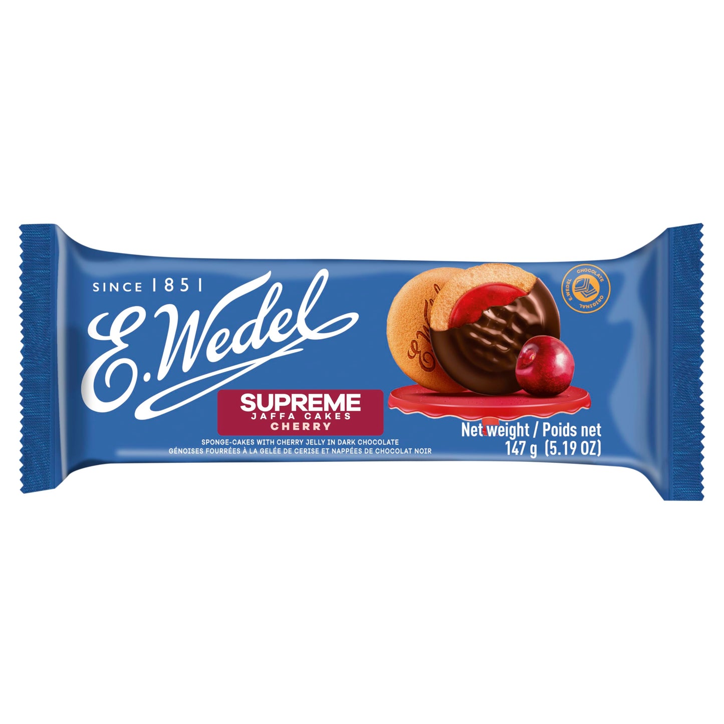 Supreme Cherry Jaffa Biscuits by E. Wedel