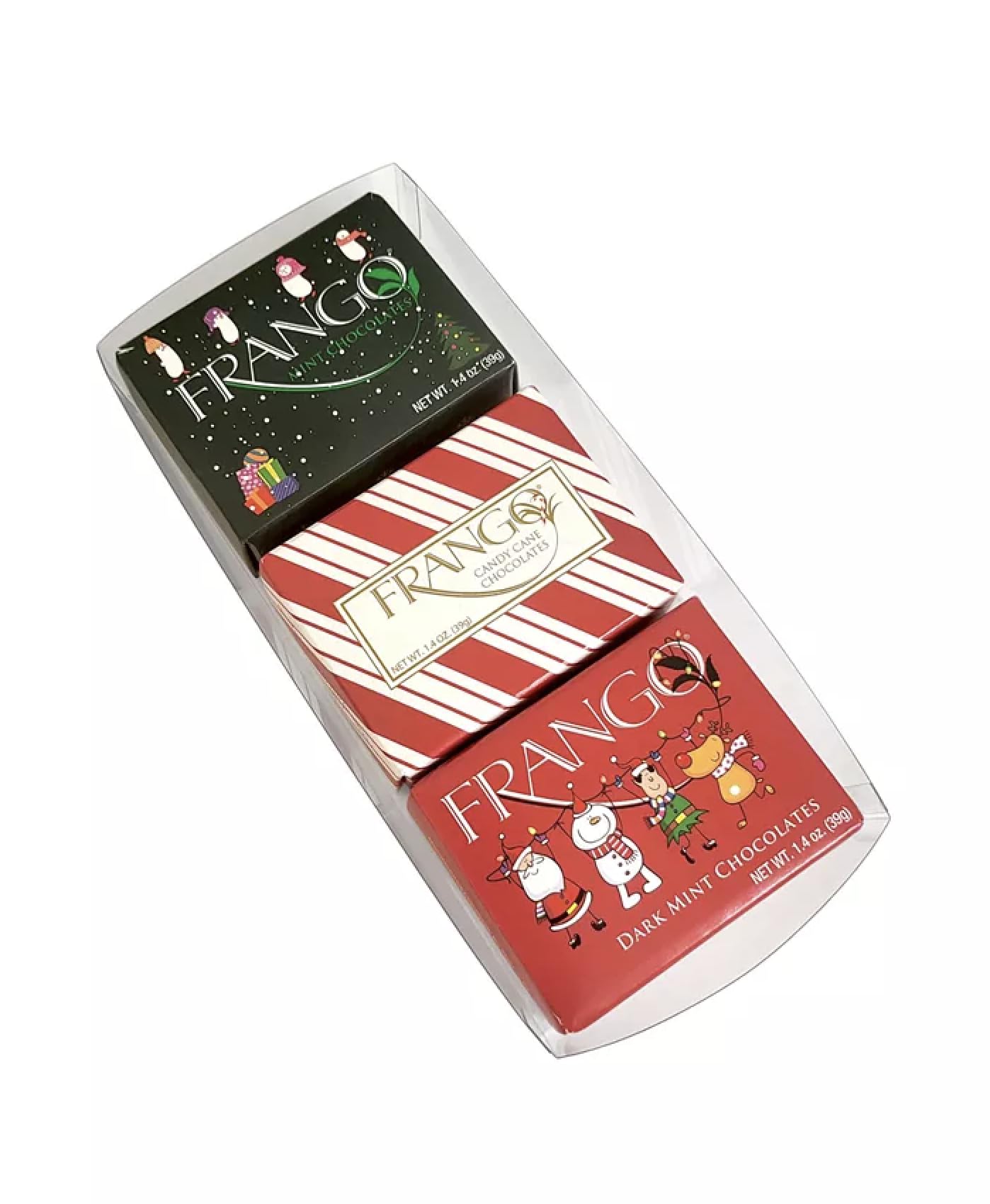 Frango Assorted Mint Chocolates: Mint, Candy Cane, and Mint Chocolate Trio, 1.4 oz Each