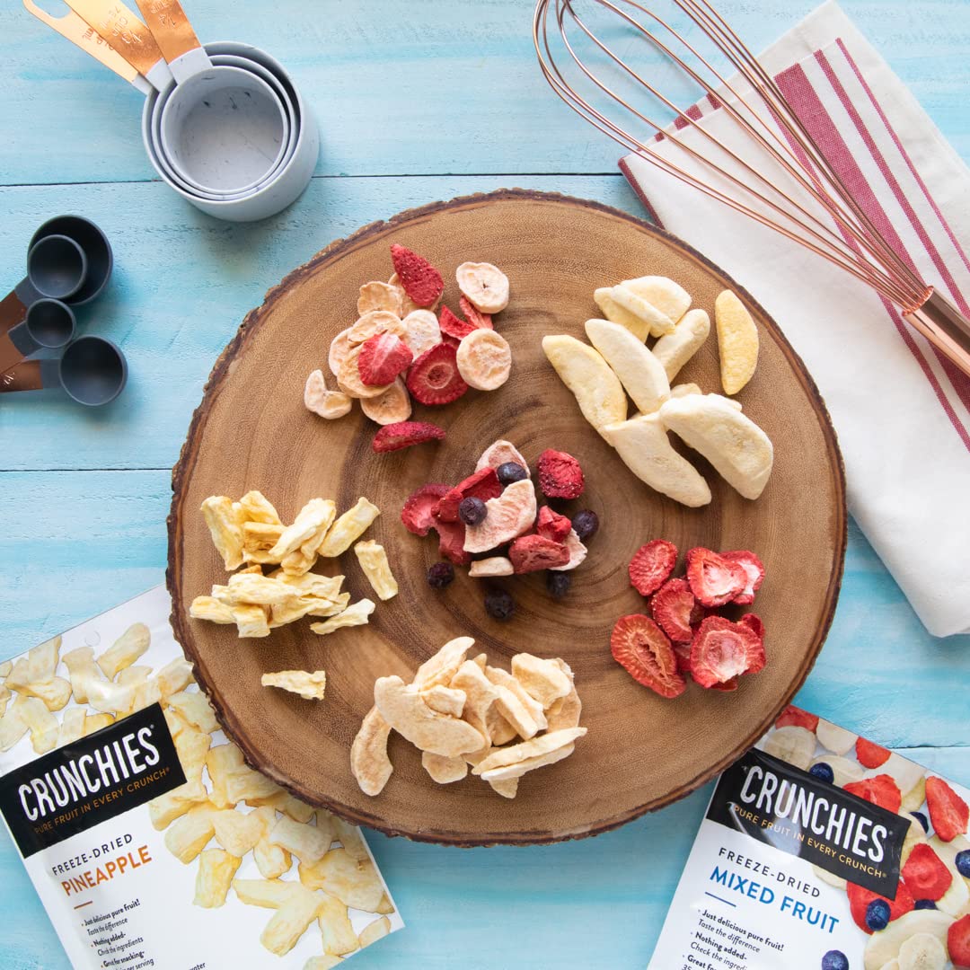 Crunchies Freeze-Dried Fruits Snack Packs, 100% All Natural, Non-GMO, Kosher, Pack of 6 (Pineapple)
