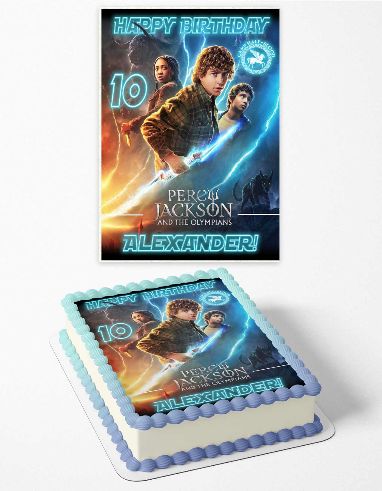 Percy Jackson And The Olympians 2023 Edible Cake Image Topper Birthday Cake 1/4 Sheet