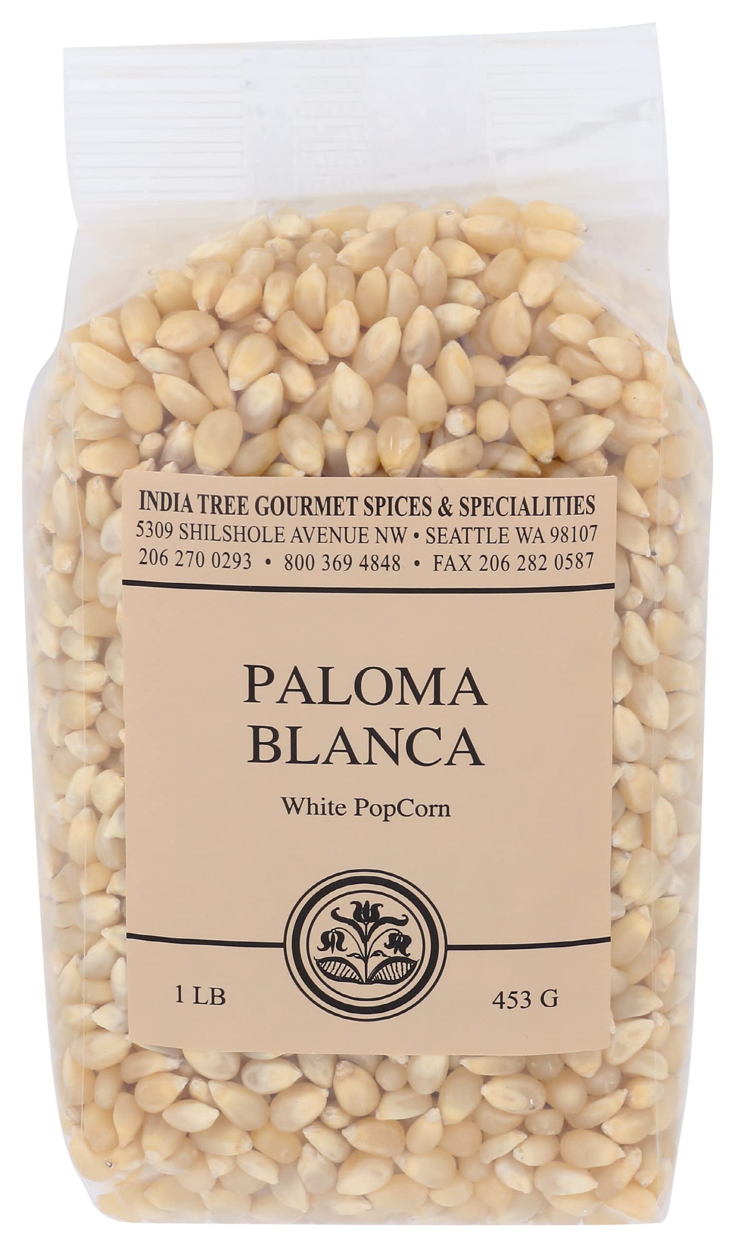 India Tree, Popping Corn Paloma Blanca, 1 LB