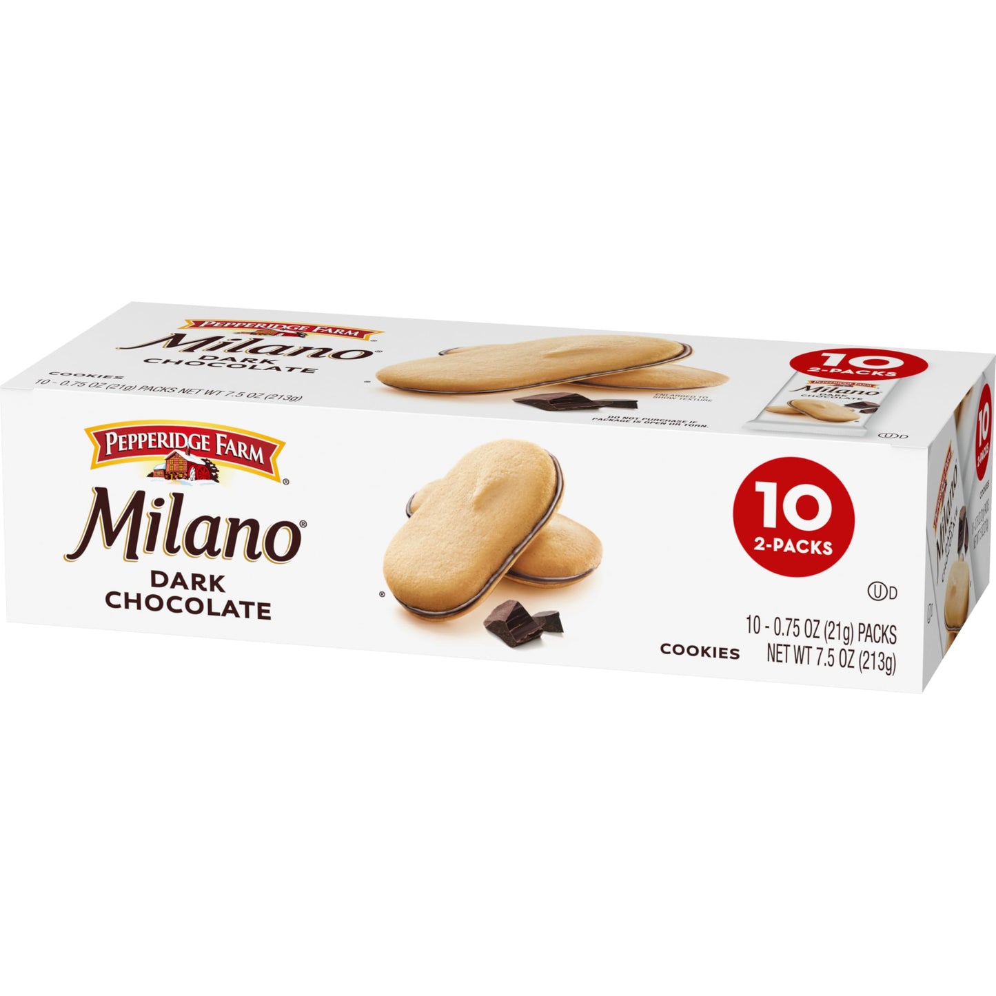 Pepperidge Farm Milano Cookies, Dark Chocolate, 10 Packs, 2 Cookies Per Pack