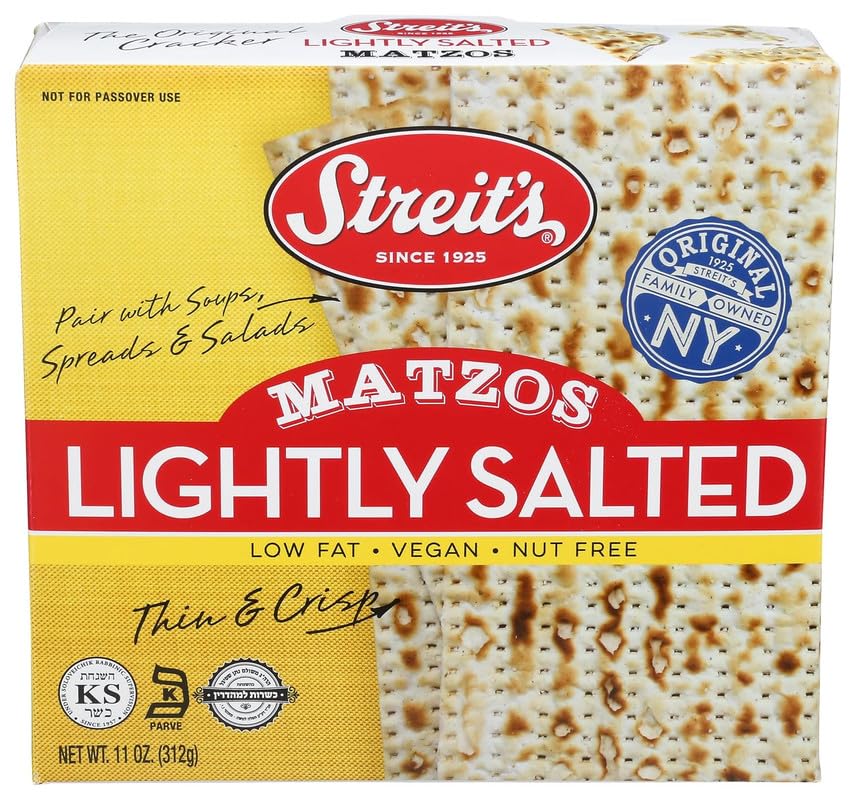 Streits, Lightly Salted Matzo, 11 Oz (5-Pack)