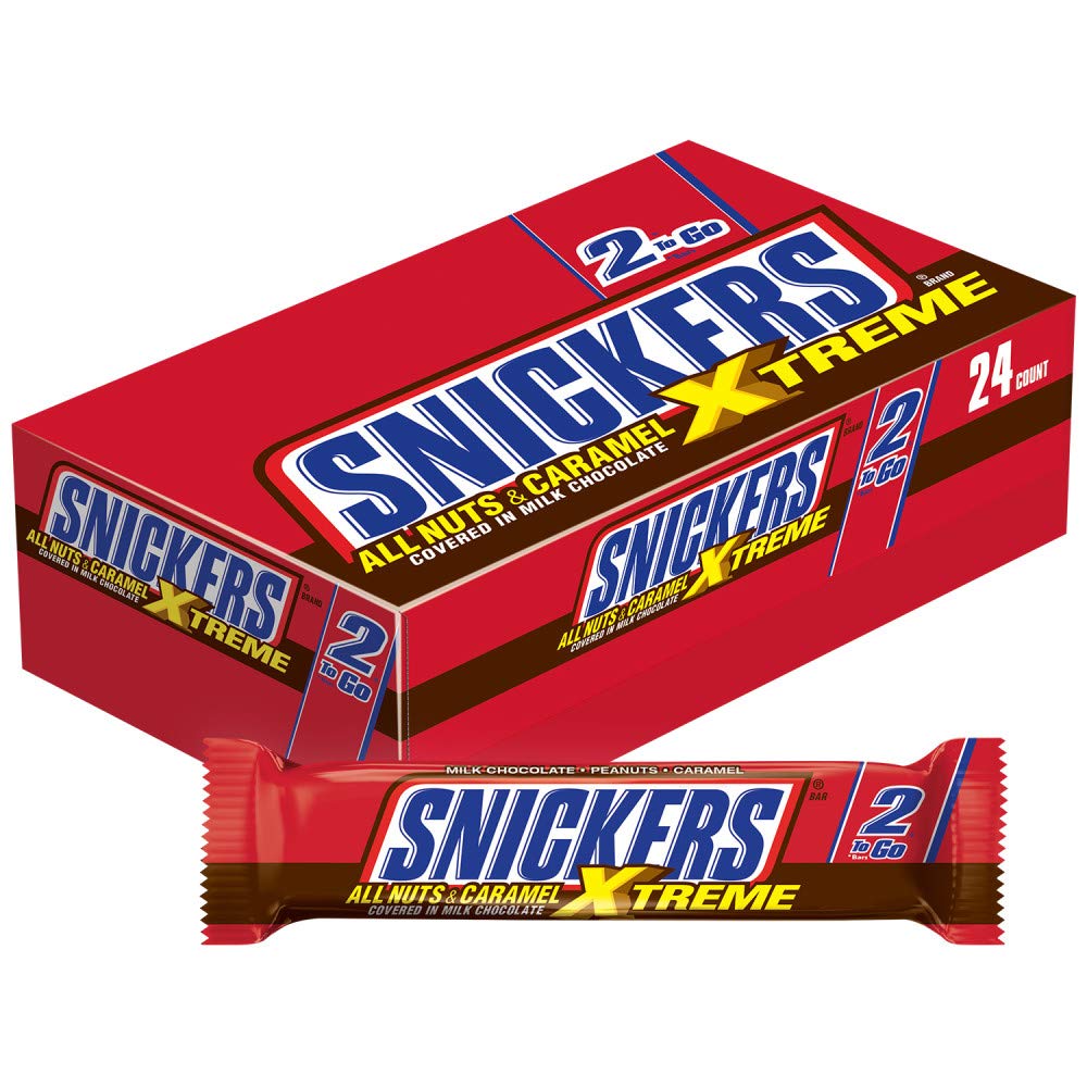 SNICKERS Xtreme Sharing Size Chocolate Candy Bars 3.59-Ounce Bar 24-Count Box