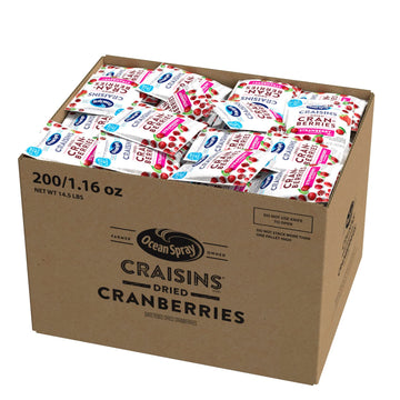 Ocean Spray Craisins Dried Cranberries, Strawberry Flavor, 1.16 Ounce Pack of 200