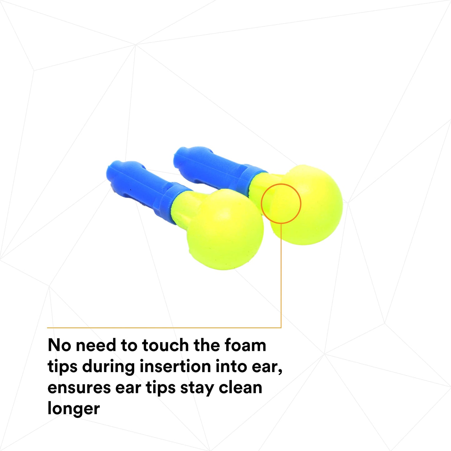 3M E-A-R Push-Ins Earplugs 318-1000, 28.0 Dbs, 100 Pair, Ansi, Uncorded, No Roll, Push To Fit, Poly Bag