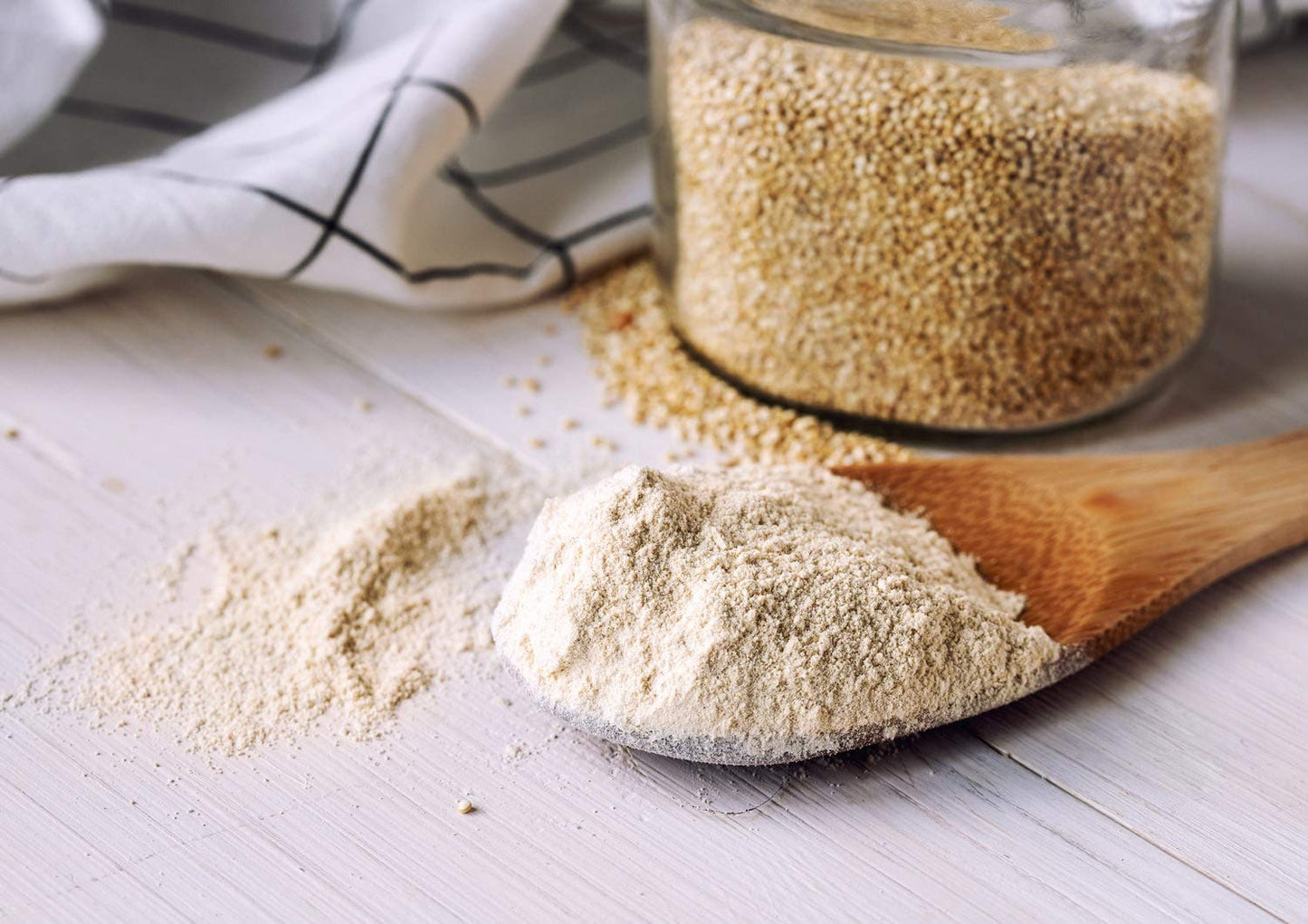Food To Live Organic White Quinoa Flour, 8 Pounds - Non-Gmo, Fine Ground Whole Grains, Vegan Meal, Kosher, Bulk Powder. Good Sou