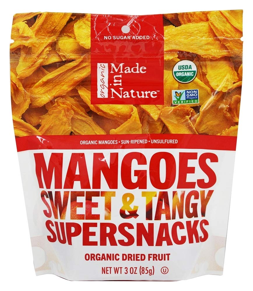 Made In Nature Dried Mango, 3 Ounce - 12 per case.
