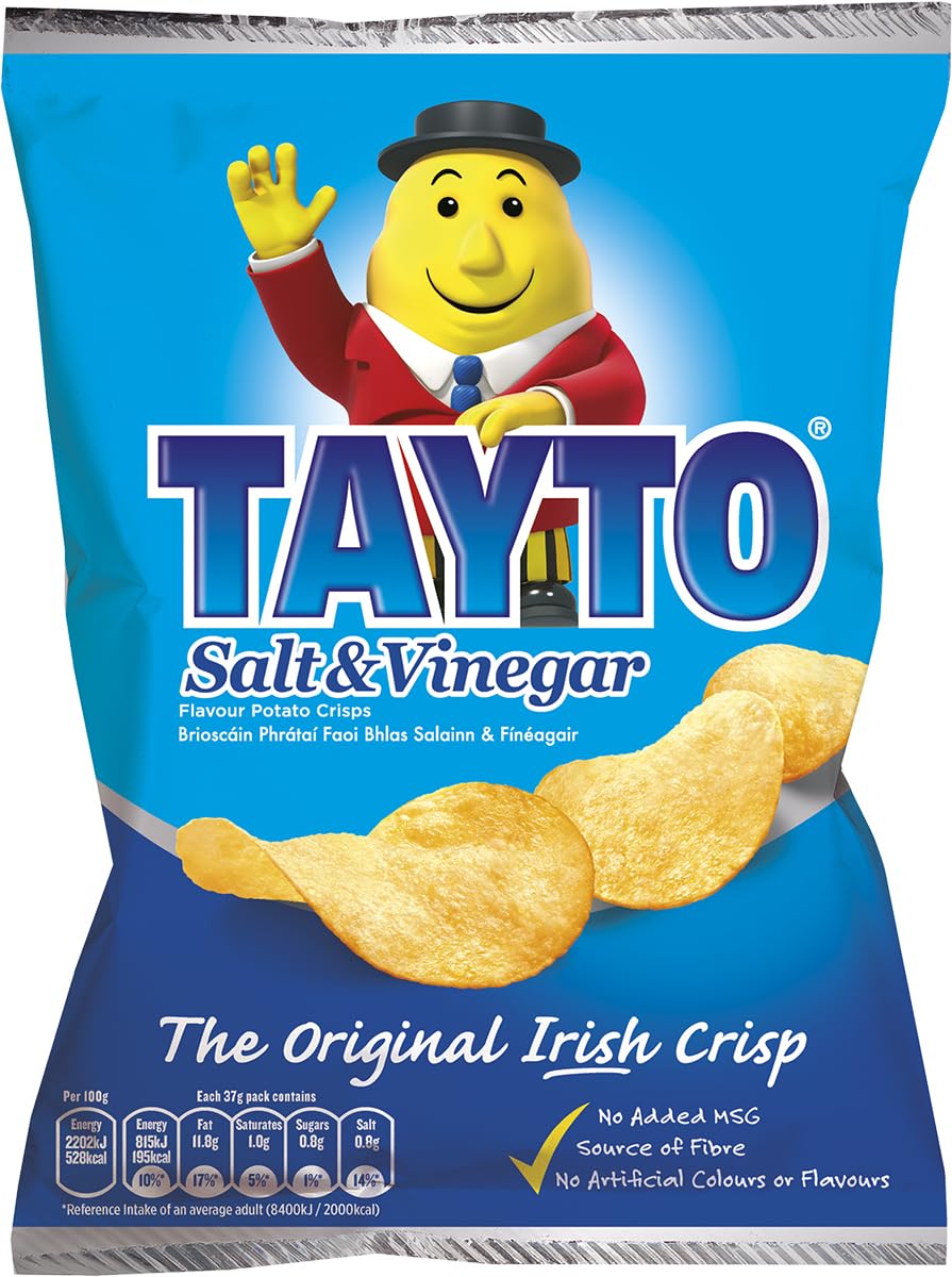 Tayto Salt & Vinegar 37g (1.3oz) 5 Pack