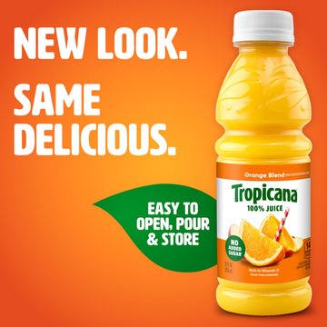 Tropicana 100% Orange Blend From Concentrate 10 Fl Oz Bottle / 24
