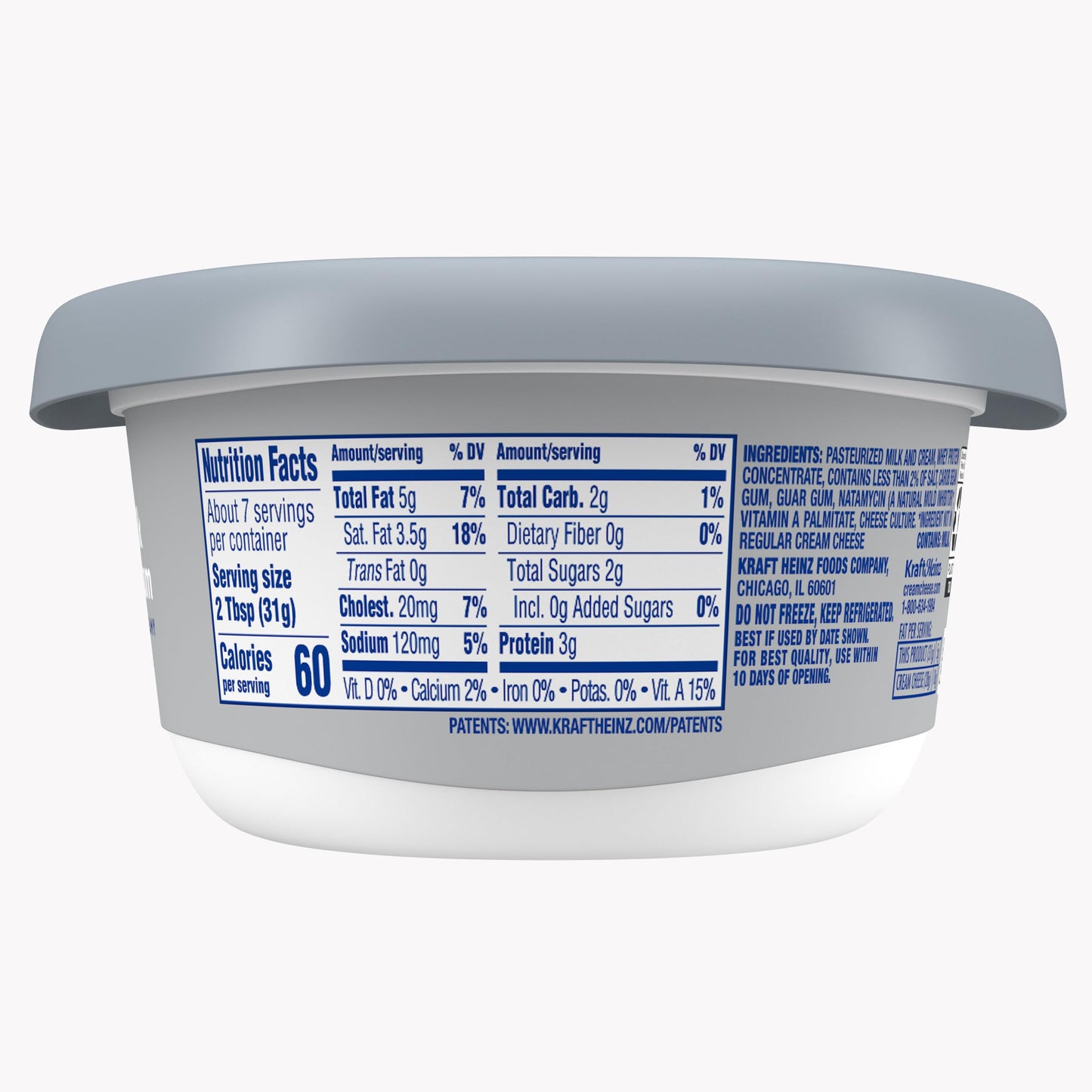 Philadelphia Reduced Fat Cream Cheese Spread, 8 oz Tub